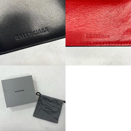 BALENCIAGA | バレンシアガ 三つ折り財布 ブラック×レッド【尾張小牧店】