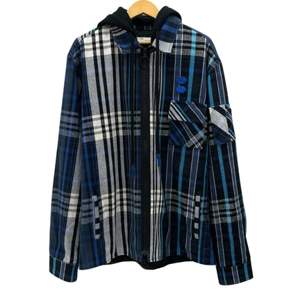 【中古】OFF-WHITE | オフホワイト チェック柄シャツジャケット OMGA061E19E23002 ブルー×ブラック サイズ：L【尾張小牧店】