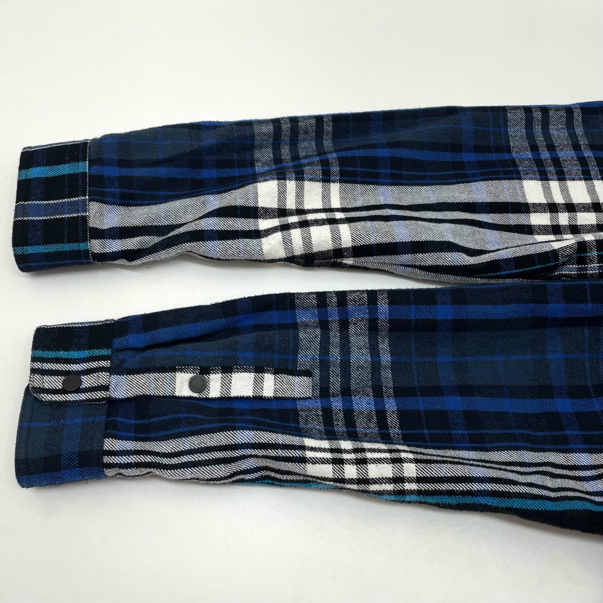 【中古】OFF-WHITE | オフホワイト チェック柄シャツジャケット OMGA061E19E23002 ブルー×ブラック サイズ：L【尾張小牧店】