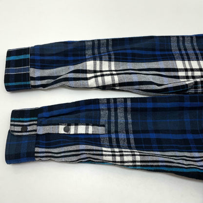 【中古】OFF-WHITE | オフホワイト チェック柄シャツジャケット OMGA061E19E23002 ブルー×ブラック サイズ：L【尾張小牧店】