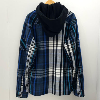 【中古】OFF-WHITE | オフホワイト チェック柄シャツジャケット OMGA061E19E23002 ブルー×ブラック サイズ：L【尾張小牧店】