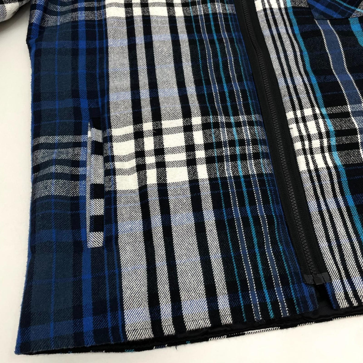 【中古】OFF-WHITE | オフホワイト チェック柄シャツジャケット OMGA061E19E23002 ブルー×ブラック サイズ：L【尾張小牧店】
