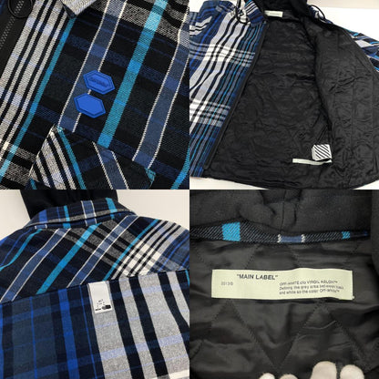【中古】OFF-WHITE | オフホワイト チェック柄シャツジャケット OMGA061E19E23002 ブルー×ブラック サイズ：L【尾張小牧店】
