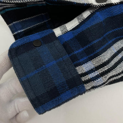 【中古】OFF-WHITE | オフホワイト チェック柄シャツジャケット OMGA061E19E23002 ブルー×ブラック サイズ：L【尾張小牧店】