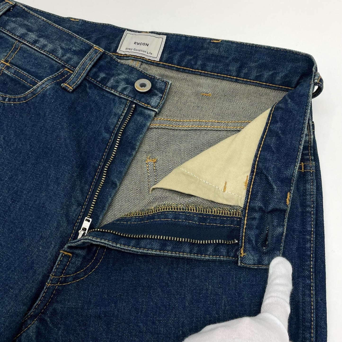 5POCKET WIDE DENIM PANTS(BIO WASH) デニムパンツ 161-91507 ネイビー サイズ：1【尾張小牧店】