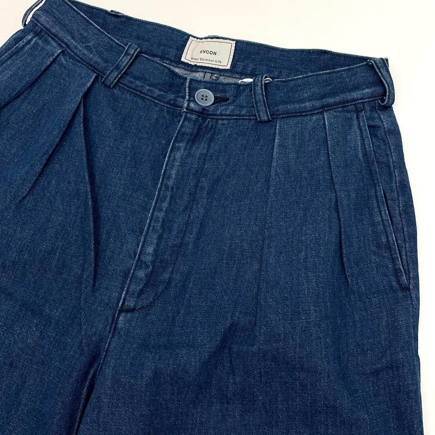 2TUCK DENIM TROUSER デニムパンツ 221-91505 ネイビー サイズ：1【尾張小牧店】