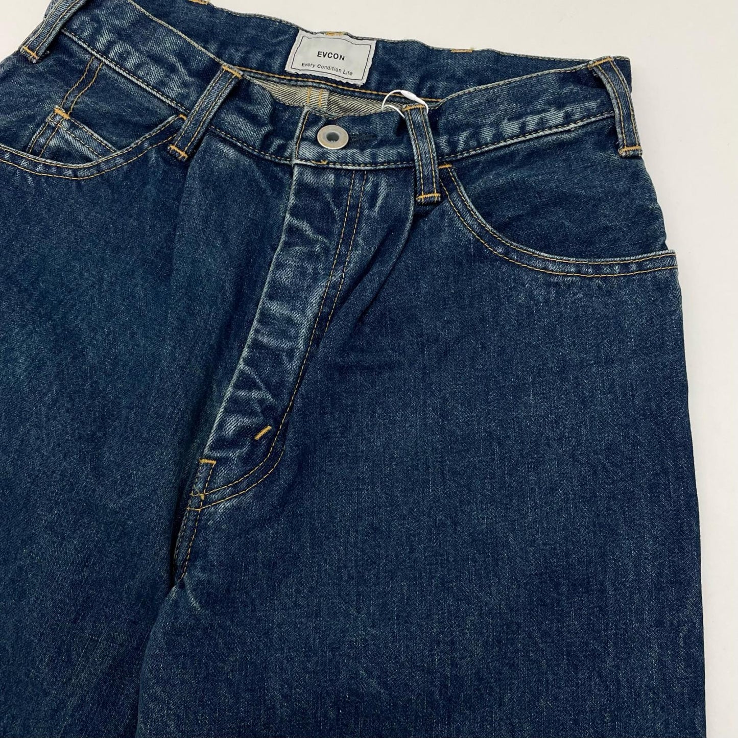 5POCKET TUCK WIDE DENIM PANTS デニムパンツ 183-91507 ネイビー【尾張小牧店】