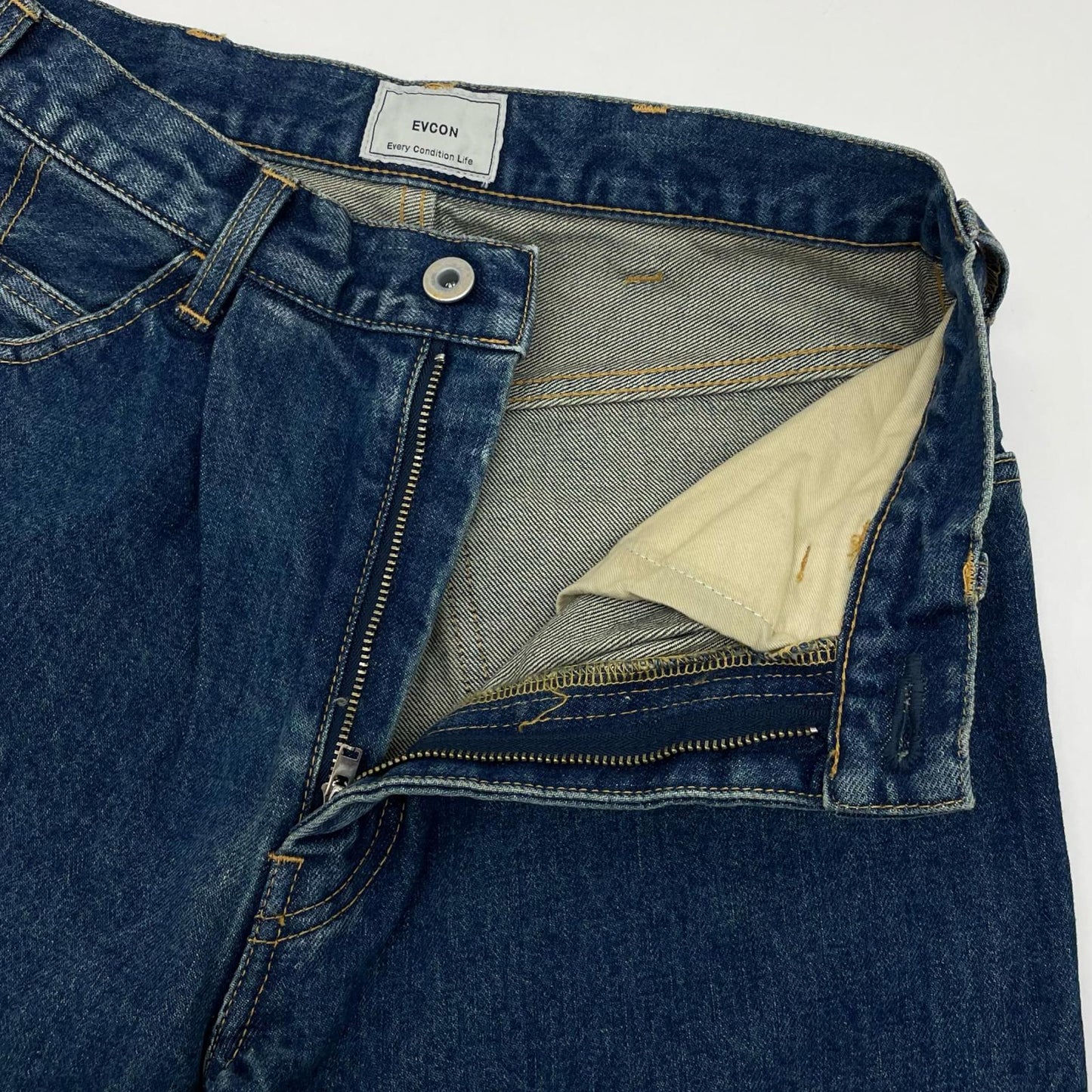 5POCKET TUCK WIDE DENIM PANTS デニムパンツ 183-91507 ネイビー【尾張小牧店】
