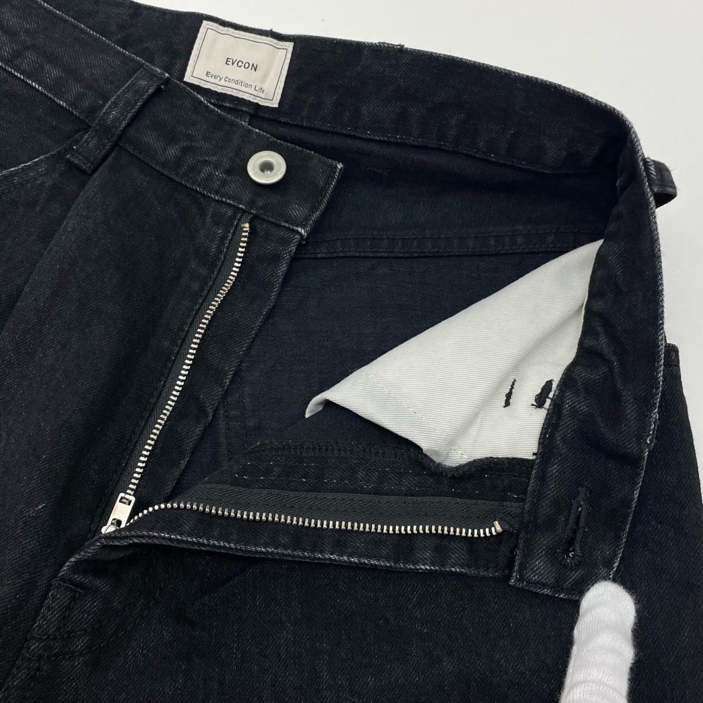 5POCKET TUCK WIDE DENIM PANTS デニムパンツ 183-91507 ブラック【尾張小牧店】