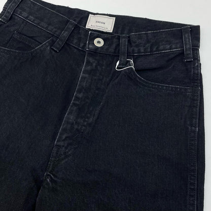 5POCKET WIDE DENIM PANTS パンツ 161-91507 ブラック【尾張小牧店】