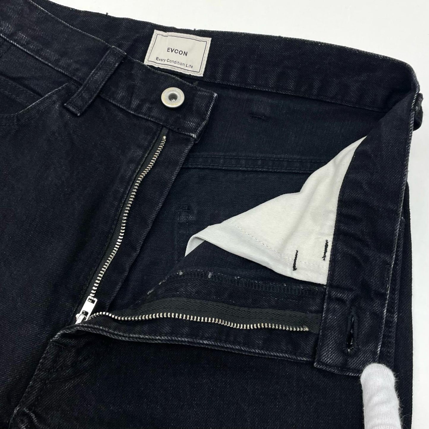 5POCKET WIDE DENIM PANTS パンツ 161-91507 ブラック【尾張小牧店】