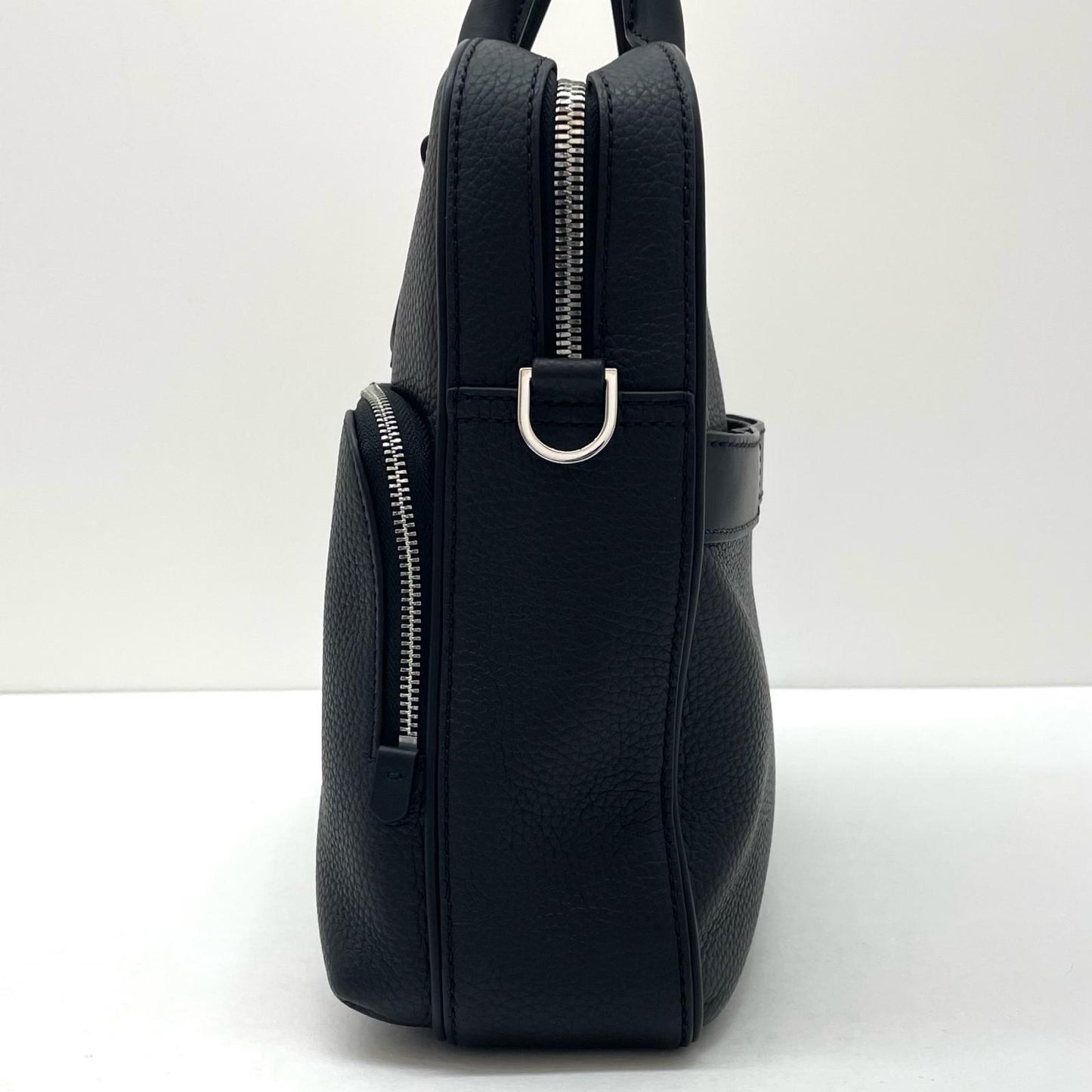 HUGO BOSS | ヒューゴボス Grain Leather Document Case ビジネスバッグ 50529293 ブラック【尾張小牧店】