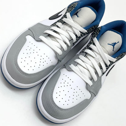 【中古】NIKE | ナイキ Air Jordan 1 Low "True Blue"/エアジョーダン1 ロー "トゥルーブルー"　スニーカー 靴　DM1199-140 グレー×ホワイト×ブルー 27cm【尾張小牧店】