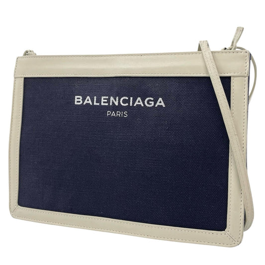 BALENCIAGA | バレンシアガ ショルダーバッグ ネイビー×ホワイト【尾張小牧店】