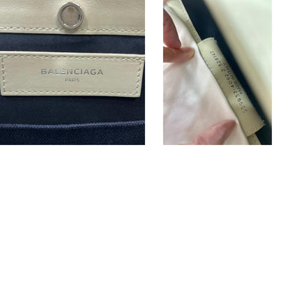【中古】BALENCIAGA | バレンシアガ ショルダーバッグ 339937 ネイビー×ホワイト【尾張小牧店】