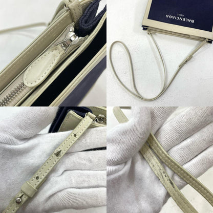 【中古】BALENCIAGA | バレンシアガ ショルダーバッグ 339937 ネイビー×ホワイト【尾張小牧店】