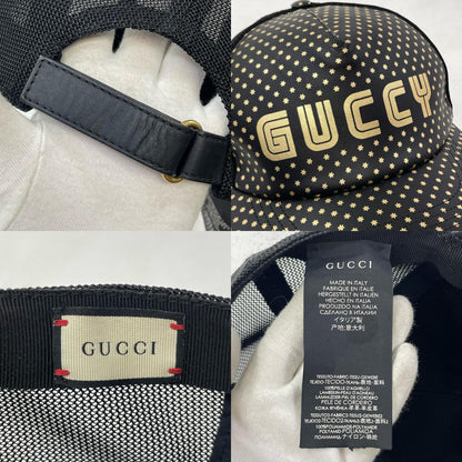 GUCCI | グッチ キャップ ブラック×ゴールド サイズ：L【尾張小牧店】