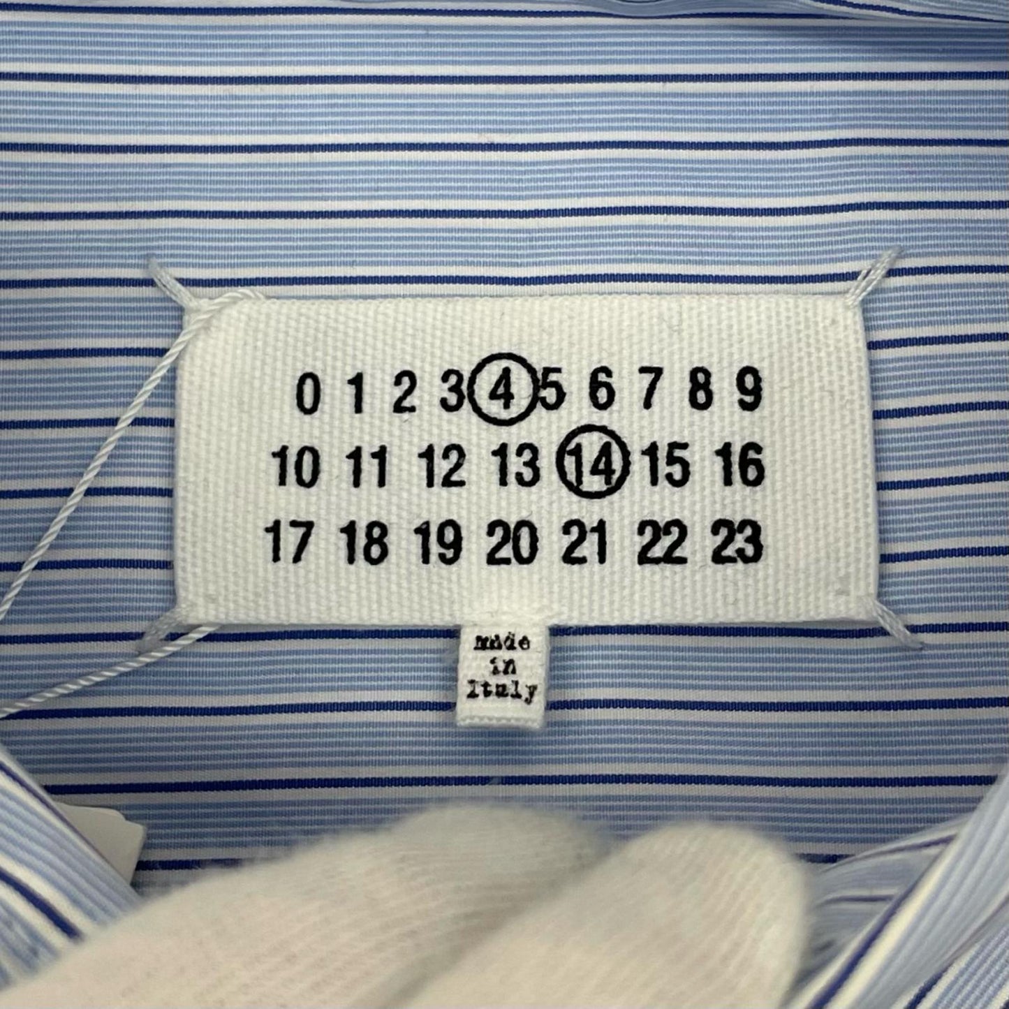 Maison Margiela | メゾンマルジェラ 長袖シャツ SI0DL0002 ブルー×ホワイト サイズ：XS【尾張小牧店】