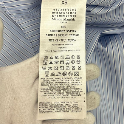 Maison Margiela | メゾンマルジェラ 長袖シャツ SI0DL0002 ブルー×ホワイト サイズ：XS【尾張小牧店】