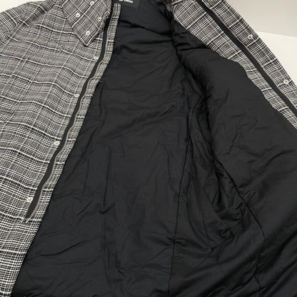 【中古】RAF SIMONS | ラフシモンズ　18AW PADDED PARKA COAT フード付きチェック柄コート 712-25002 ブラック×ホワイト サイズ：46【尾張小牧店】