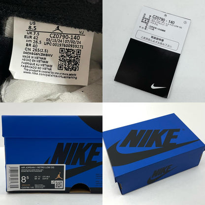 NIKE | ナイキ Air Jordan 1 Retro Low OG スニーカー CZ0790-140 ブルー×ブラック×ホワイト 26.5cm