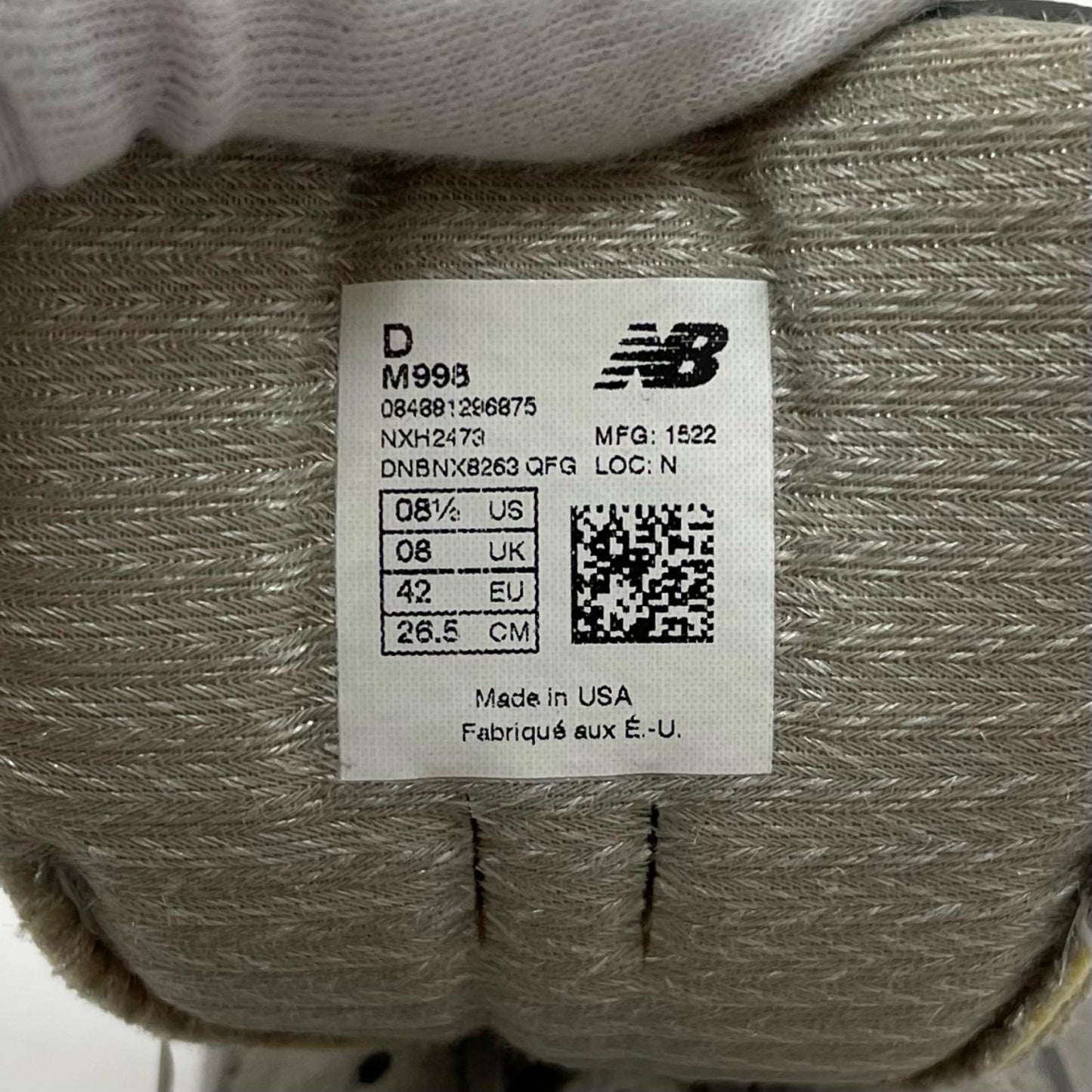 NEW BALANCE | ニューバランス M998 スニーカー グレー 26.5cm【尾張小牧店】