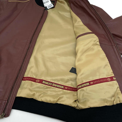 HARLEY-DAVIDSON | ハーレーダビットソン 120Th Anniversary Leather Jacket レザー 97035-23VM ブラウン サイズ：L【尾張小牧店】