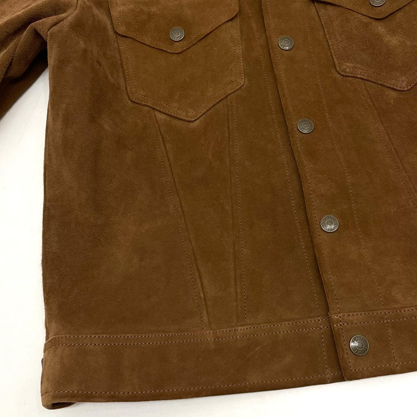 schott | ショット SUEDE SHORT HORN JACKET レザー 782-425006 ブラウン サイズ：M【尾張小牧店】