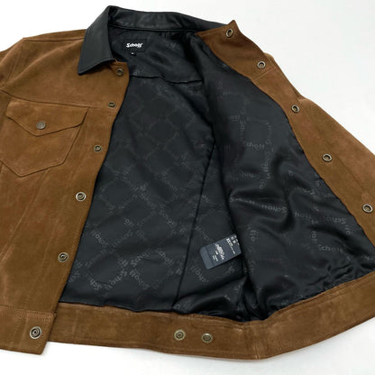 schott | ショット SUEDE SHORT HORN JACKET レザー 782-425006 ブラウン サイズ：M【尾張小牧店】