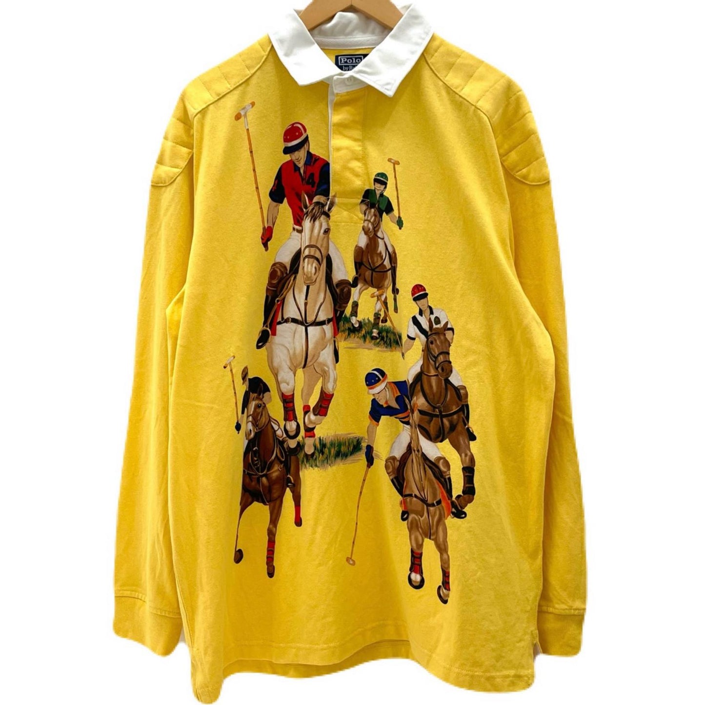 RALPH LAUREN | ラルフローレン THE FIE HORSE MEN RUGBY SHIRTS ポロシャツ イエロー サイズ：XL【尾張小牧店】