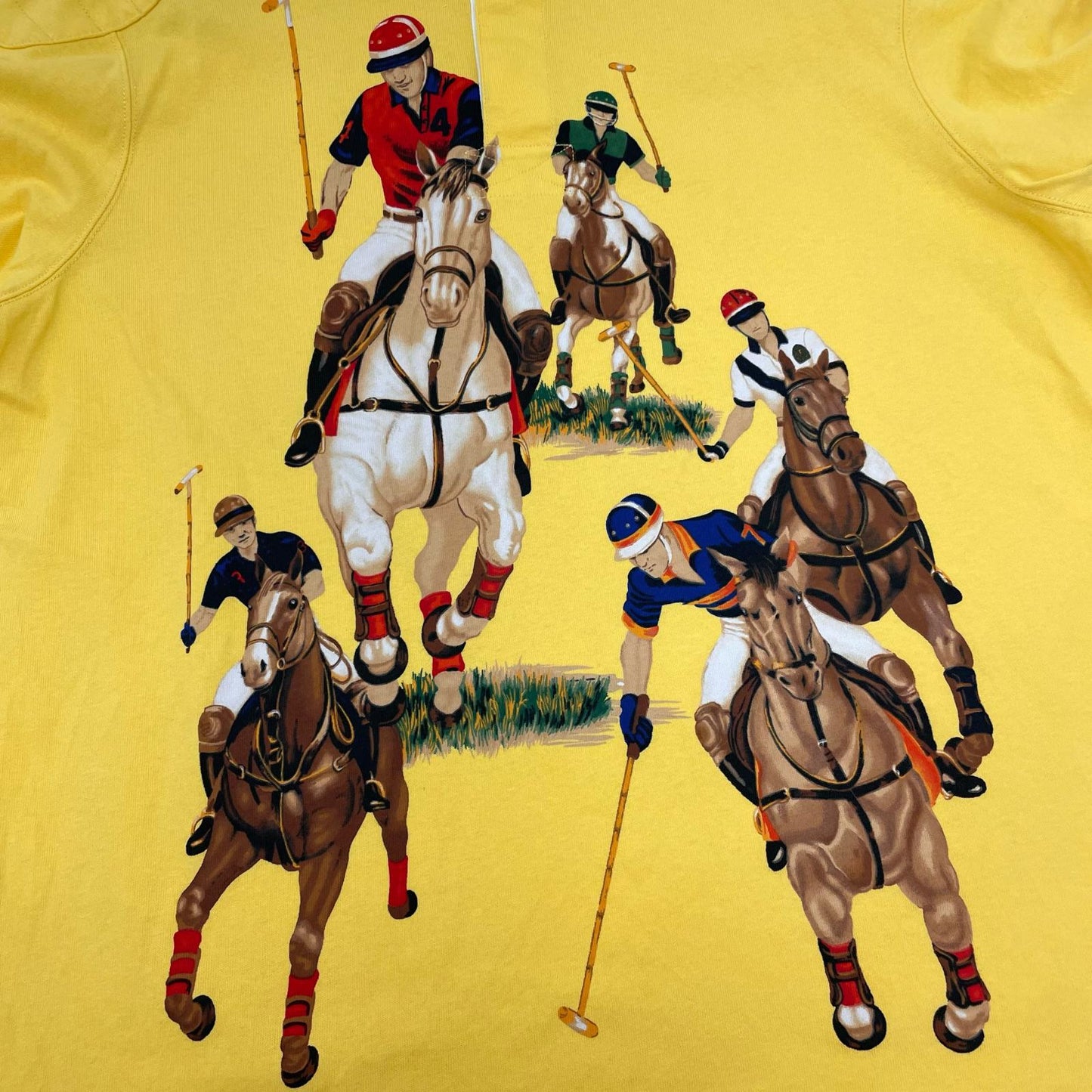 RALPH LAUREN | ラルフローレン THE FIE HORSE MEN RUGBY SHIRTS ポロシャツ イエロー サイズ：XL【尾張小牧店】