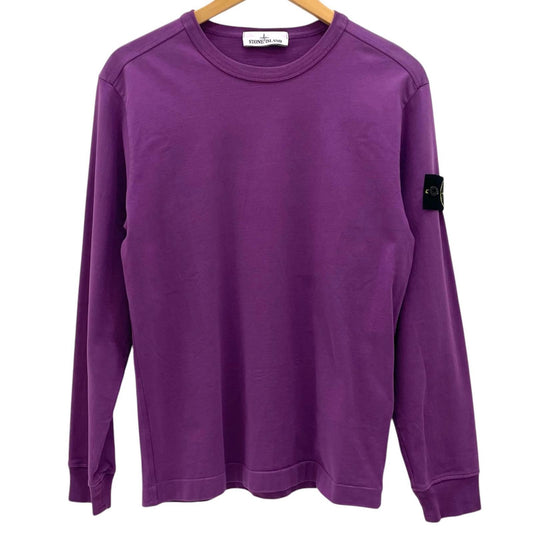 【中古】STONE ISLAND | ストーンアイランド GAUZED COTTON JERSEY 長袖Ｔシャツ 751564450 パープル サイズ：S【尾張小牧店】