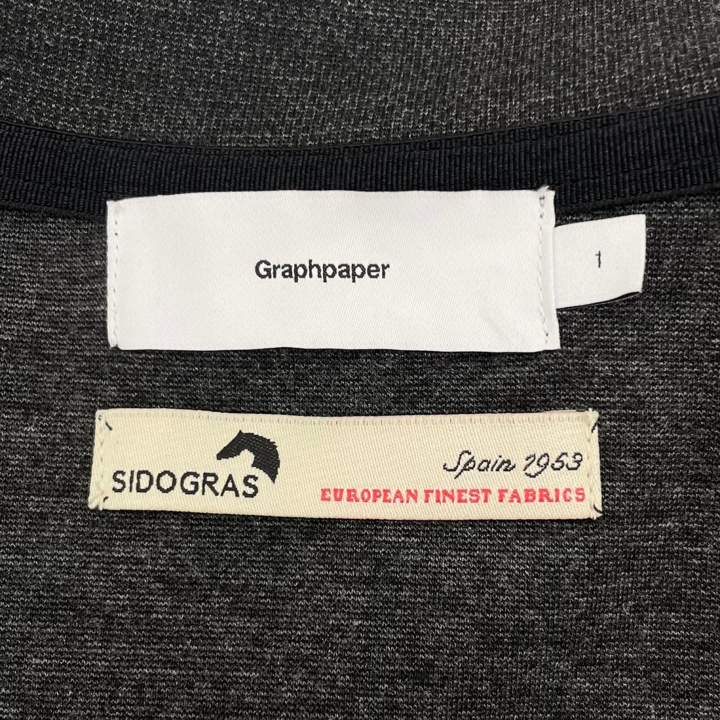 【中古】Graphpaper | グラフペーパー　25AW SIDOGRAS Melange Ponte Track Blouson ブルゾン GM254-30050 グレー サイズ：1【尾張小牧店】