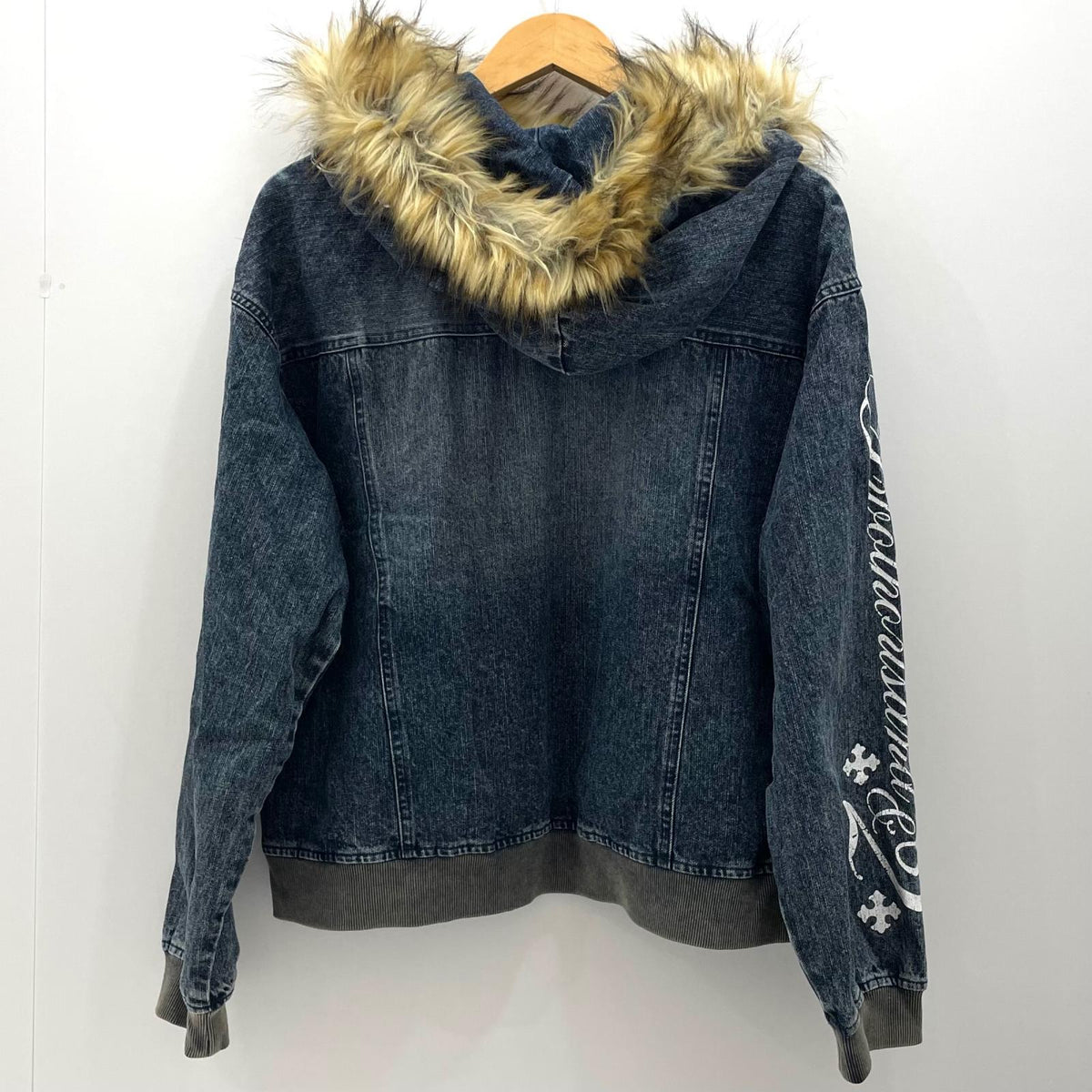 【中古】2002 | 2002 Destroy Fur Denim Zip Hoodie デニムジャケット ファージップパーカー　MM0004 ブルー サイズ：L【尾張小牧店】