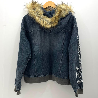 【中古】2002 | 2002 Destroy Fur Denim Zip Hoodie デニムジャケット ファージップパーカー　MM0004 ブルー サイズ：L【尾張小牧店】