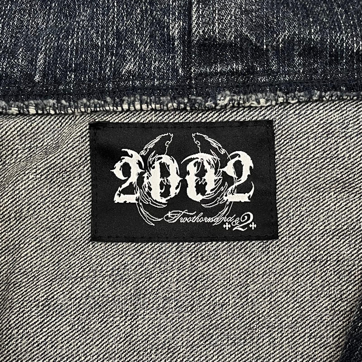 【中古】2002 | 2002 Destroy Fur Denim Zip Hoodie デニムジャケット ファージップパーカー　MM0004 ブルー サイズ：L【尾張小牧店】