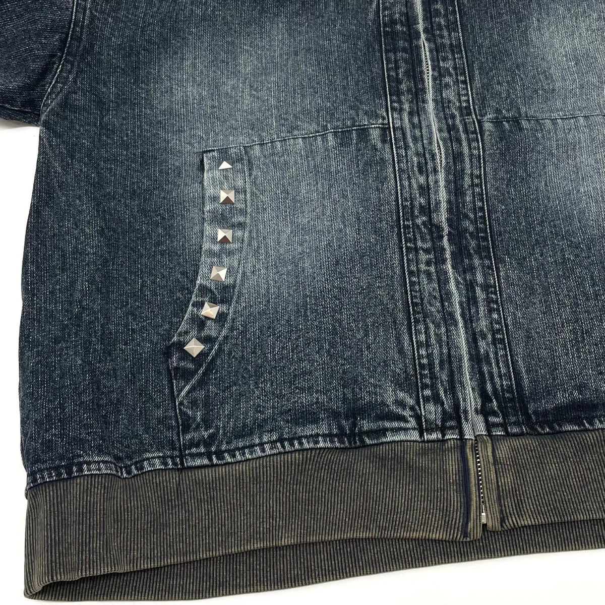 【中古】2002 | 2002 Destroy Fur Denim Zip Hoodie デニムジャケット ファージップパーカー　MM0004 ブルー サイズ：L【尾張小牧店】