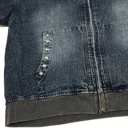 【中古】2002 | 2002 Destroy Fur Denim Zip Hoodie デニムジャケット ファージップパーカー　MM0004 ブルー サイズ：L【尾張小牧店】