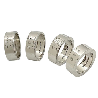 【中古】MM6(Maison Margiela) | エムエムシックスメゾンマルジェラ　25AW STACKED NUMERIC RING POLISHED PALLADIO　リング・指輪 SM7UQ0113 P8754 シルバー【尾張小牧店】