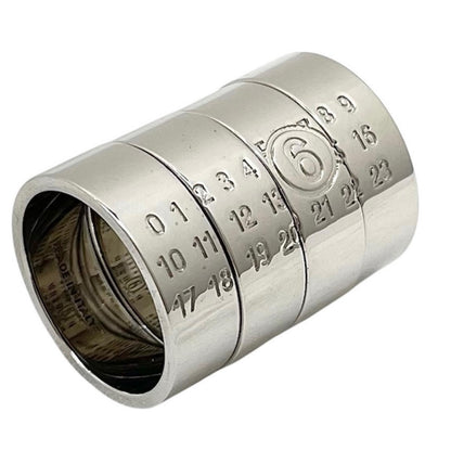 【中古】MM6(Maison Margiela) | エムエムシックスメゾンマルジェラ　25AW STACKED NUMERIC RING POLISHED PALLADIO　リング・指輪 SM7UQ0113 P8754 シルバー【尾張小牧店】