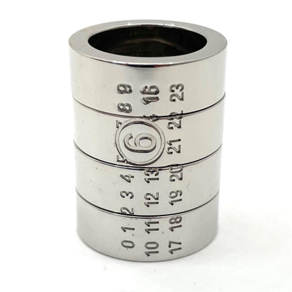 【中古】MM6(Maison Margiela) | エムエムシックスメゾンマルジェラ　25AW STACKED NUMERIC RING POLISHED PALLADIO　リング・指輪 SM7UQ0113 P8754 シルバー【尾張小牧店】
