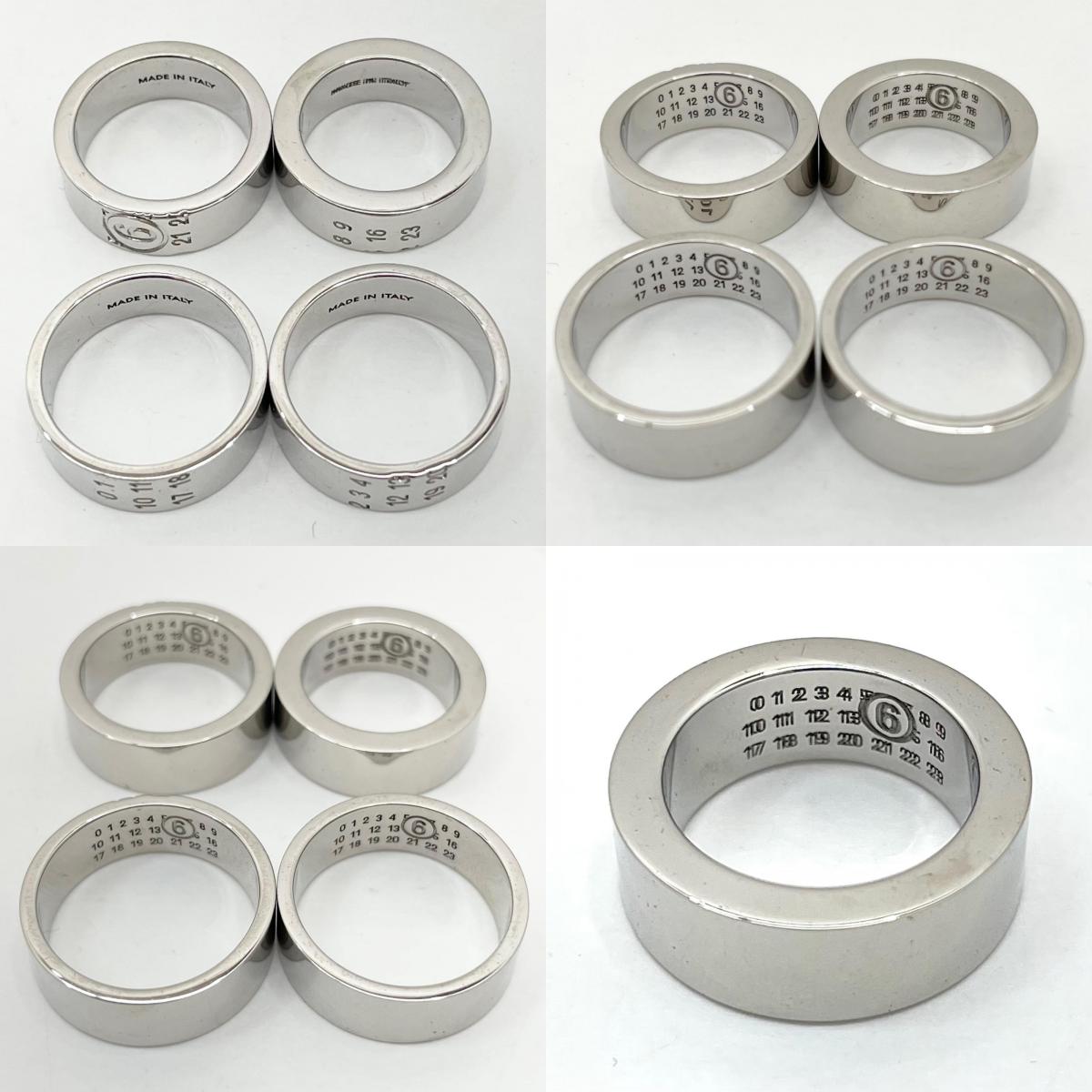 【中古】MM6(Maison Margiela) | エムエムシックスメゾンマルジェラ　25AW STACKED NUMERIC RING POLISHED PALLADIO　リング・指輪 SM7UQ0113 P8754 シルバー【尾張小牧店】