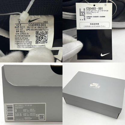 【中古】NIKE×Colin Kaepernick | ナイキ×コリン・キャパニック Air Force 1 Low "Black/White"　エアフォース1 ロー "ブラック/ホワイト"　スニーカー 靴　CQ0493-001 ブラック 27cm【尾張小牧店】