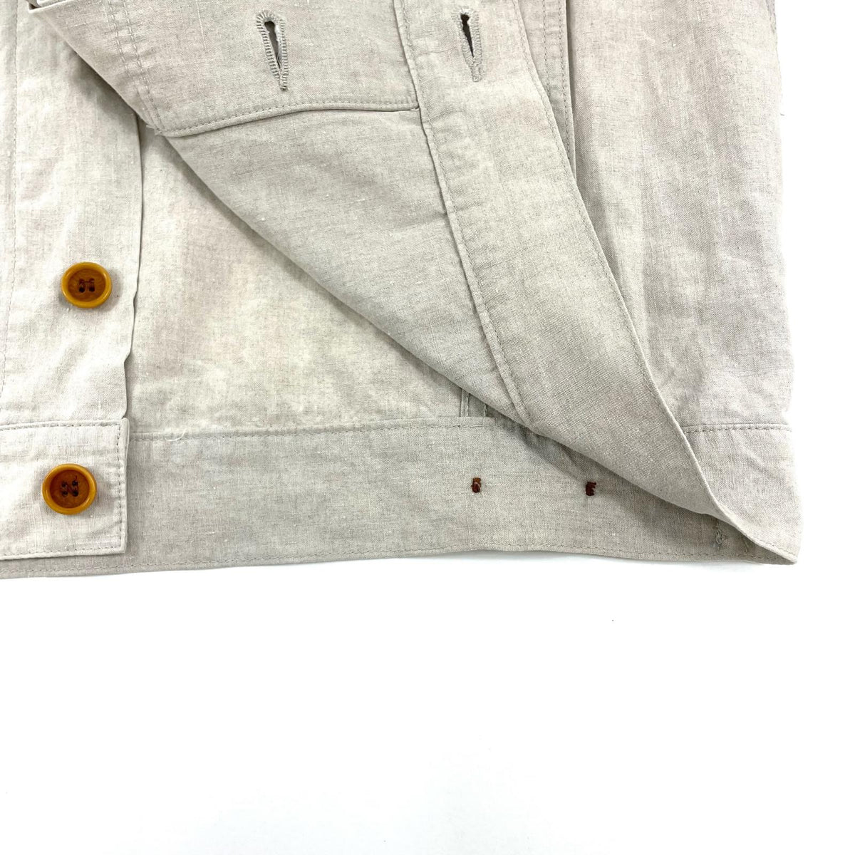 【中古】 BIG JEAN JACKET 2 SUPER HIGH DENSITY LINEN その他アウター CAP704JK38 アイボリー【尾張小牧店】