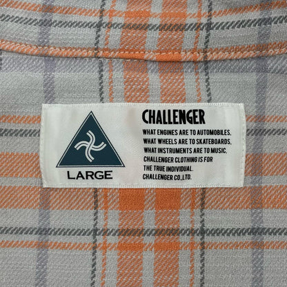 CHALLENGER | チャレンジャー 長袖シャツ グレー×オレンジ サイズ：L【尾張小牧店】