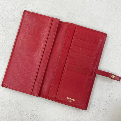 CHANEL | シャネル 長財布 レッド【尾張小牧店】