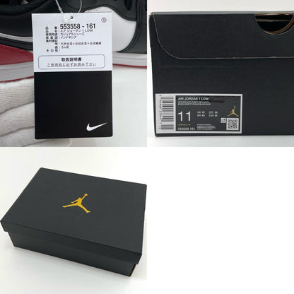 NIKE | ナイキ Air Jordan 1 Low スニーカー 553558-161 レッド×ブラック×ホワイト 29cm