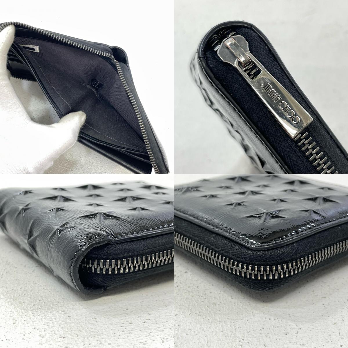 JIMMY CHOO | ジミーチュウ 二つ折り財布 ブラック【尾張小牧店】