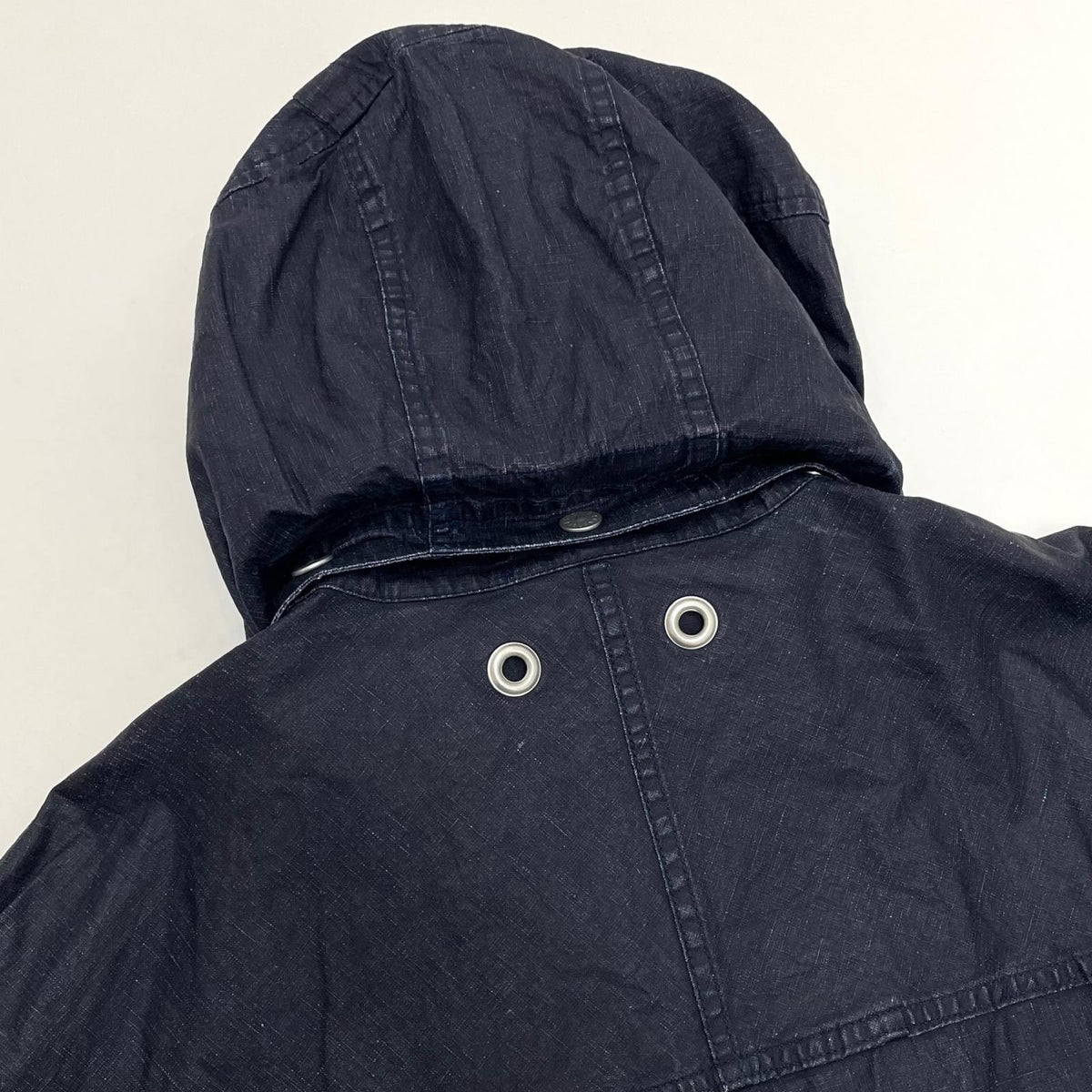【中古】STONE ISLAND | ストーンアイランド MARINA_RAW PLATED LINEN フード付きブルゾン ジャケット　ネイビー サイズ：M【尾張小牧店】