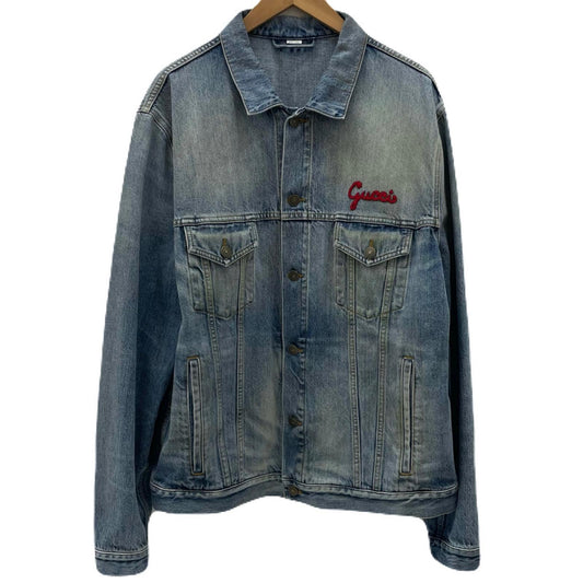 【中古】GUCCI | グッチ Cat Logo Embroidered Denim Jacket Denim デニムジャケット 631186 XDBGS ブルー サイズ：50【尾張小牧店】